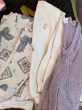 H&M Cream Knit Cardigan and Sweater Bundle